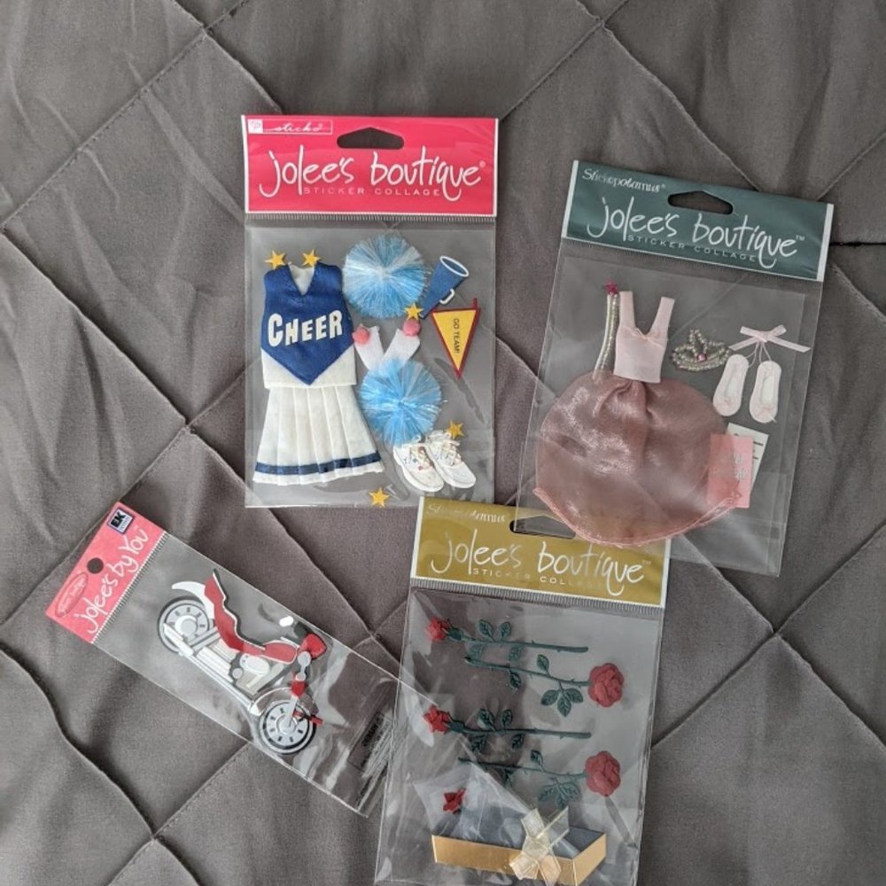 Lot of 4 Jolee's Boutique Scrapbook Stickers